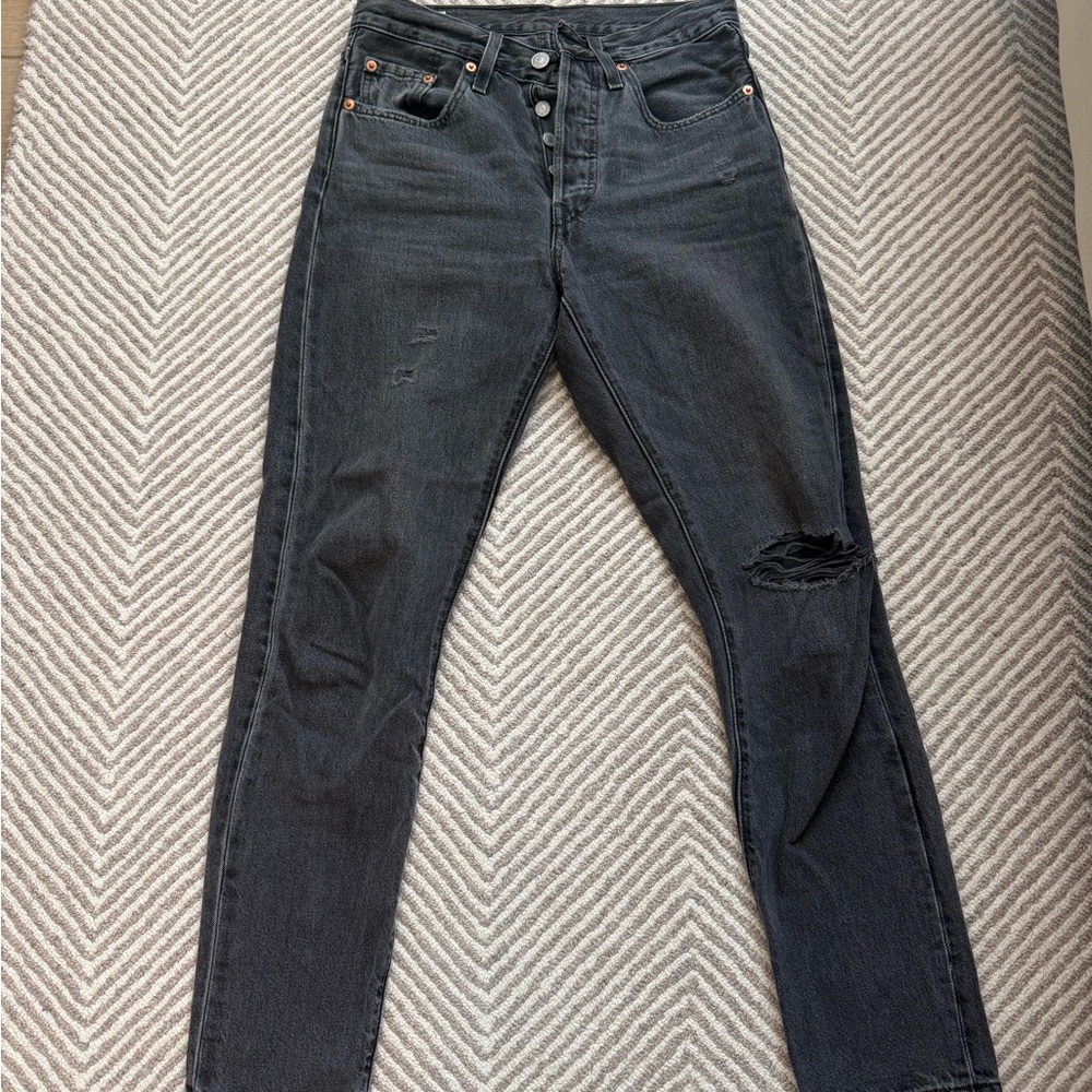 Women's Black Distressed Jeans